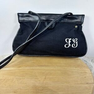 Black‎ Canvas Shoulder Bag GG Monogram Everyday Purse Handbag